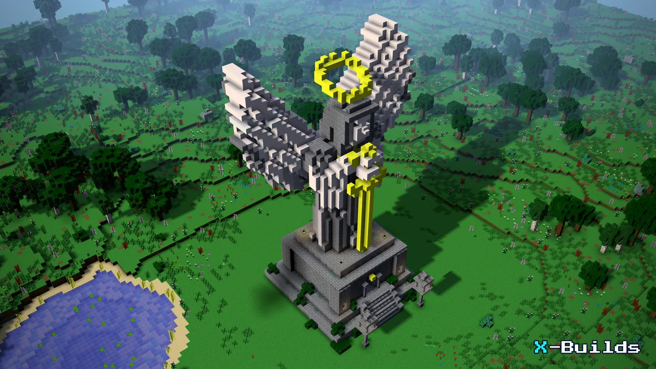 Angel Statue, a Minecraft build