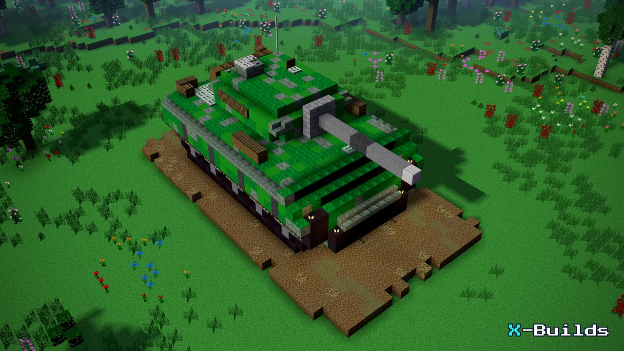 Army Tank, a Minecraft build