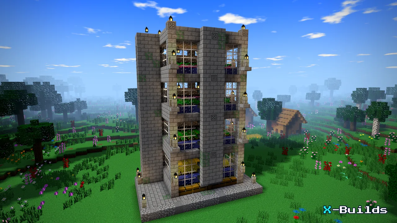 Auto Food Farm, a Minecraft build
