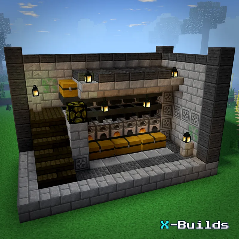 Automatic Smelter, a Minecraft redstone build