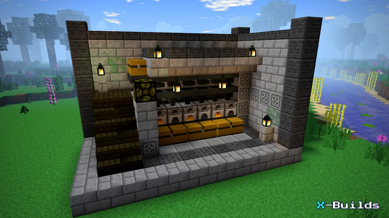 Automatic Smelter, a Minecraft build