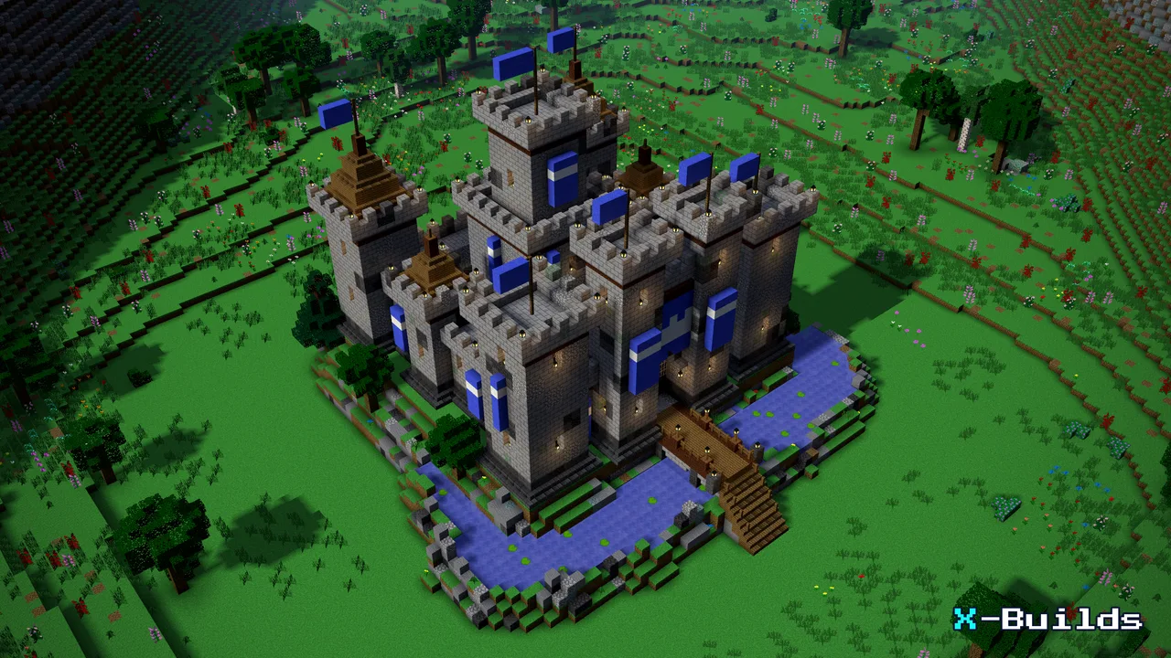 The Castle Fortress, a Minecraft castle build