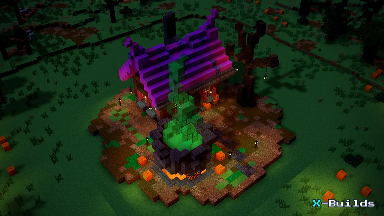 Cauldron Hut, a Minecraft build