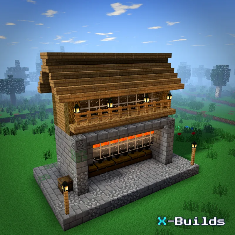 Chicken Farm (Egg & Cooked), a Minecraft farm build