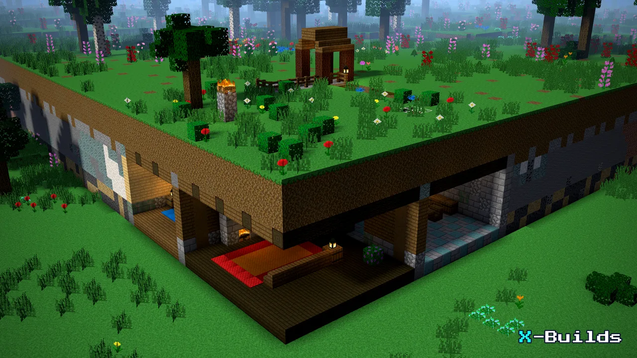Cozy Underground Home, a Minecraft build