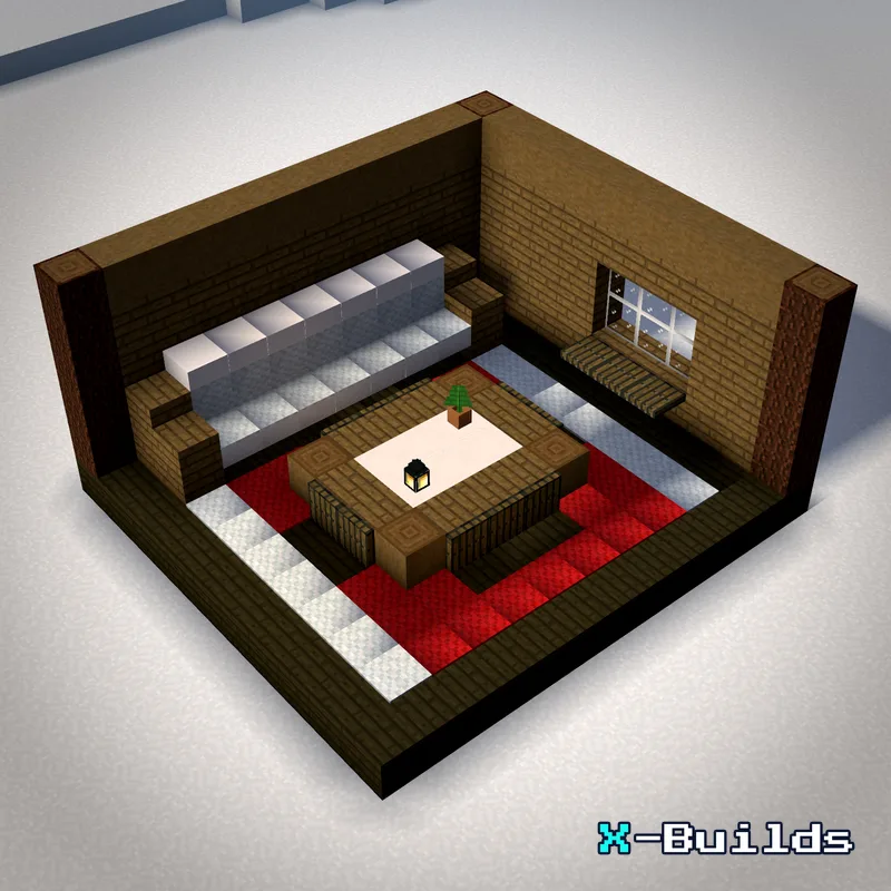 Decorated Coffee Table, a Minecraft furniture build