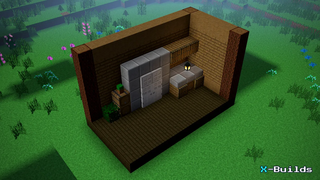 The Double Door Fridge, a Minecraft furniture build