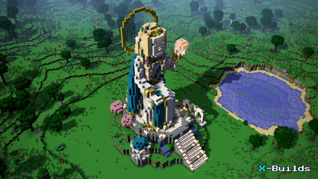 Elven Goddess Statue, a Minecraft build