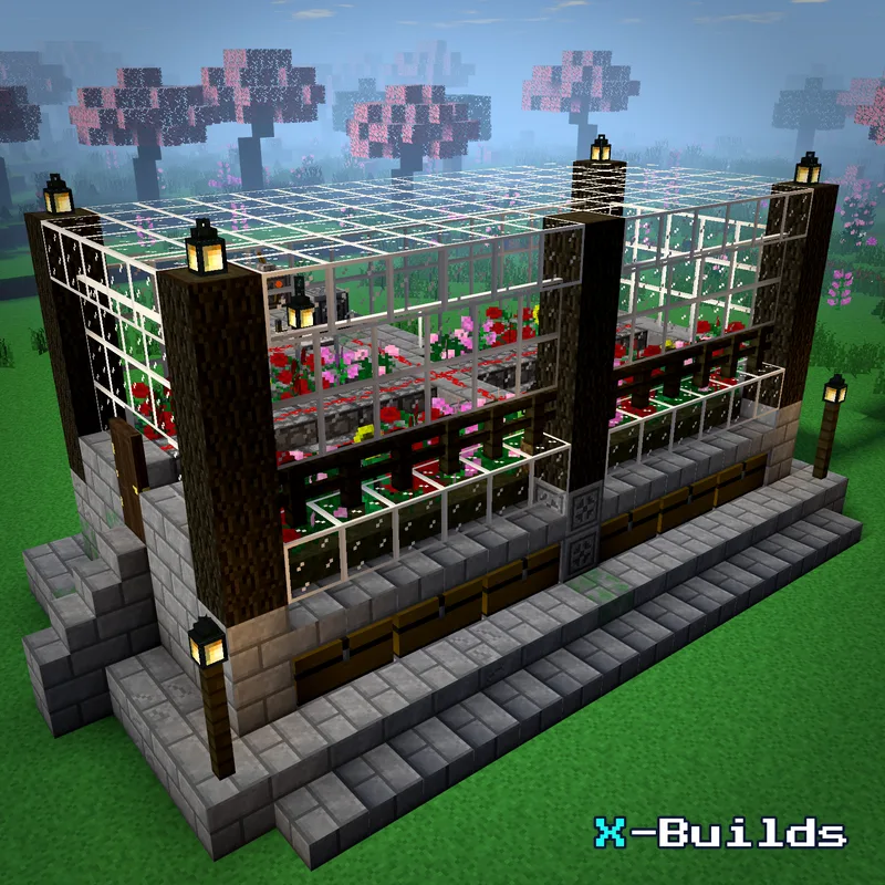 Bone Meal Flower Farm, a Minecraft farm build