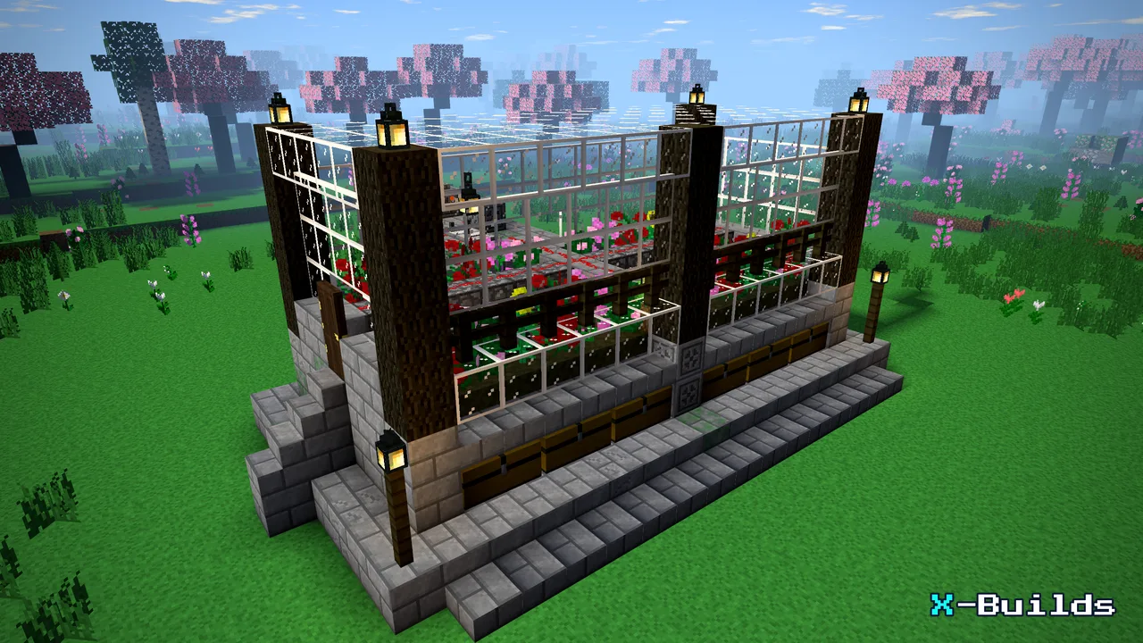 Bone Meal Flower Farm, a Minecraft build