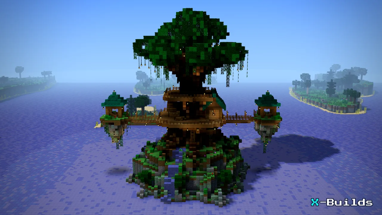 Floating Island Tutorial Minecraft Giant Tree Island Tutorial: Materials & Step-by-Step Guide ...