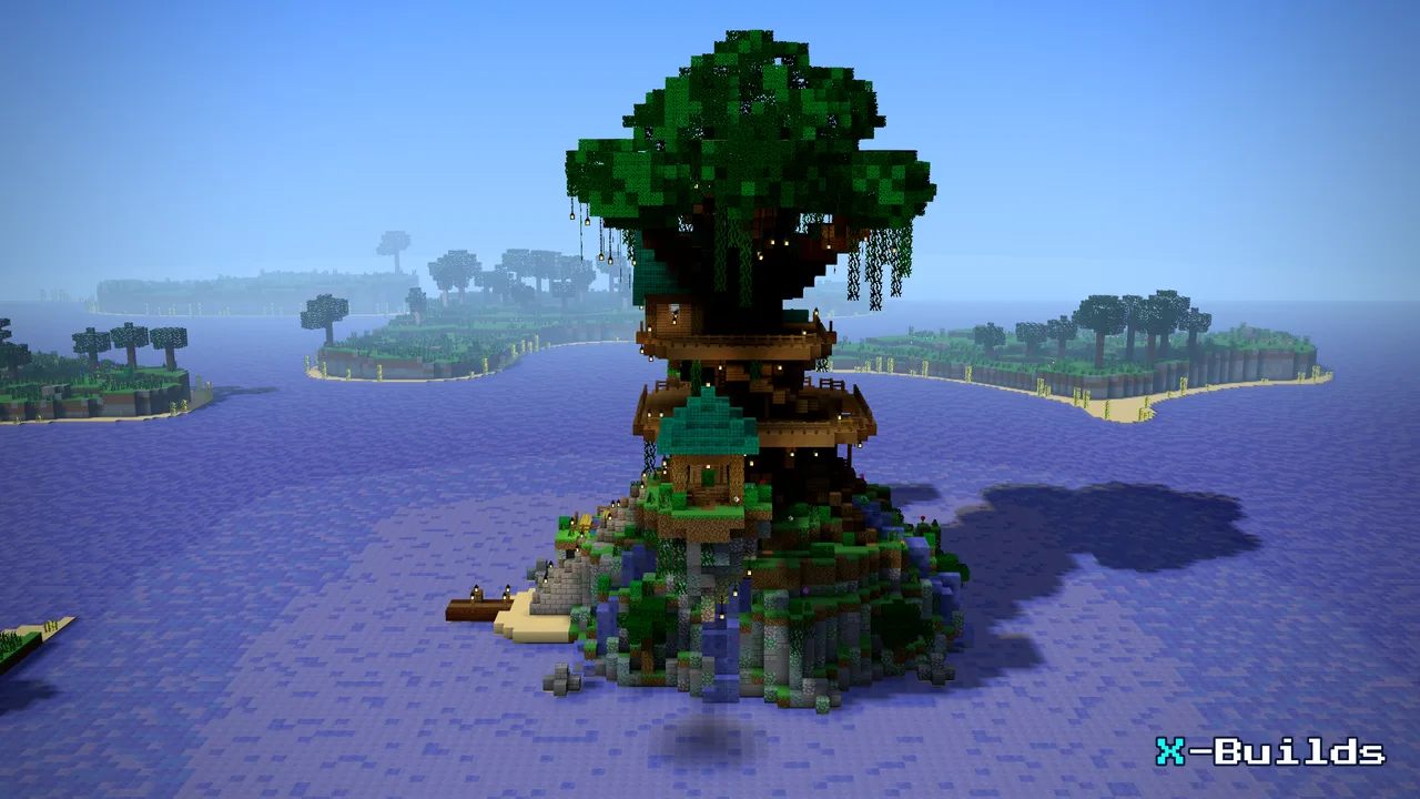 Floating Island Tutorial Minecraft Giant Tree Island Tutorial: Materials & Step-by-Step Guide ...