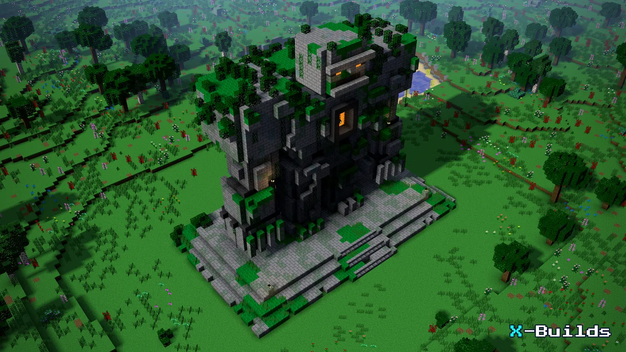 Guardian Golem Statue, a Minecraft build