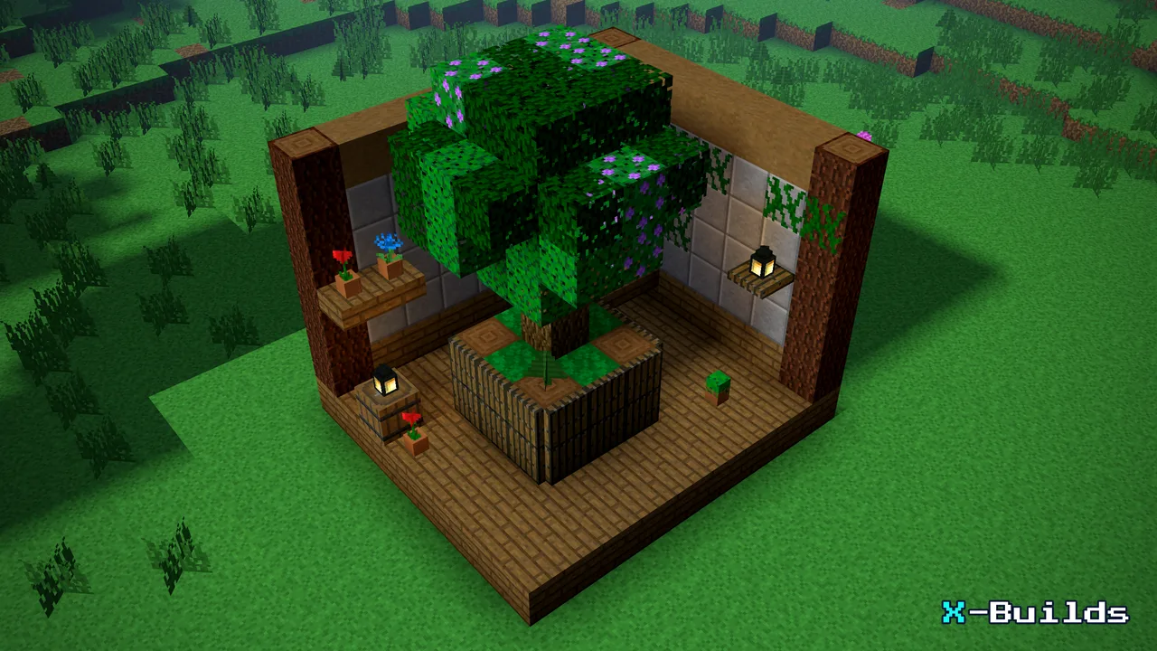 Indoor Potted Tree, a Minecraft build