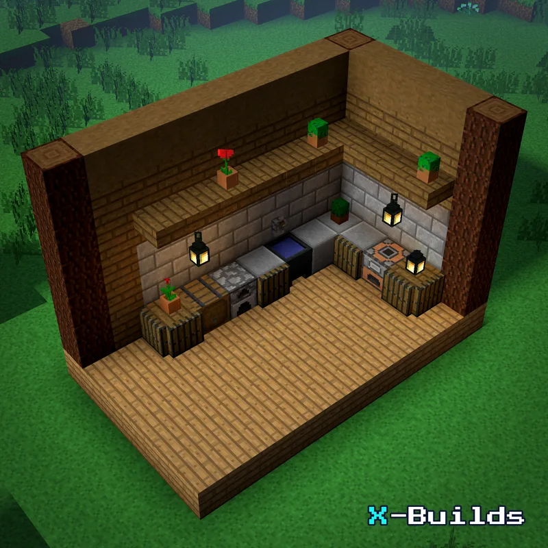 Kitchen Counter, a Minecraft furniture build