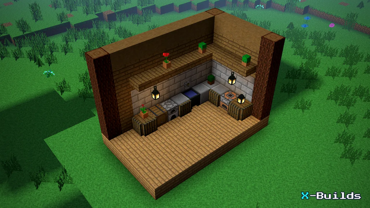 Kitchen Counter, a Minecraft build
