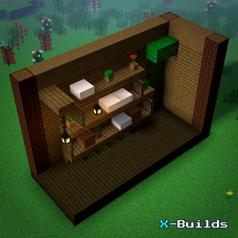 Kitchen Shelves, a Minecraft furniture build