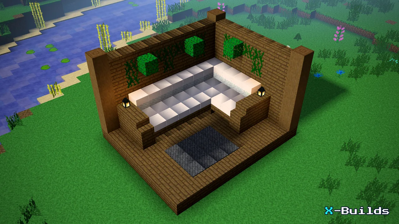 L-Shaped Sofa, a Minecraft build