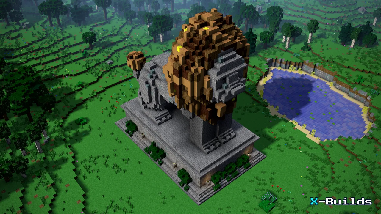 Lion Statue, a Minecraft build