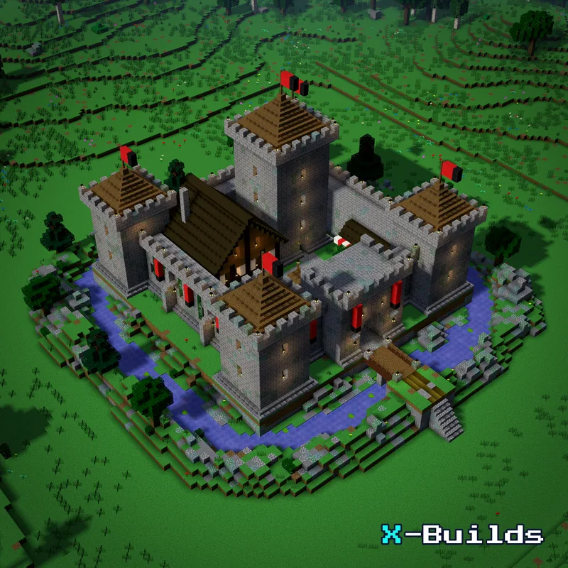 Medieval Stone Castle, a Minecraft castle build