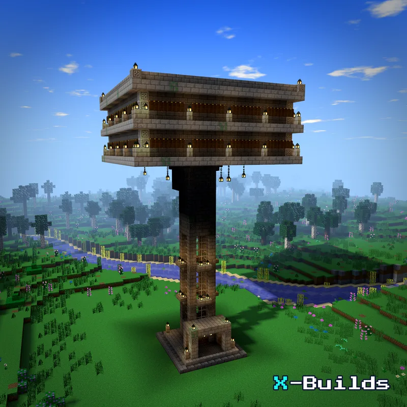Mob XP Farm (Spawnerless), a Minecraft farm build