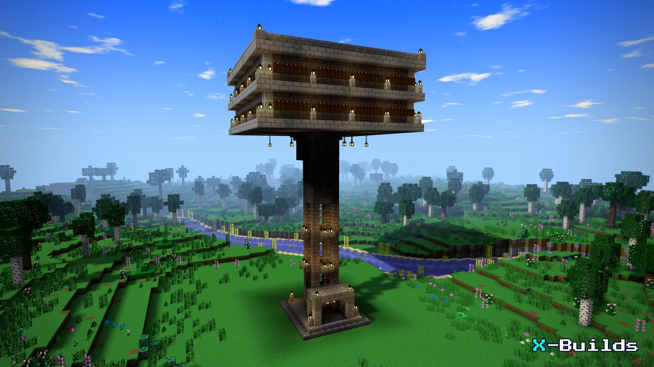 Mob XP Farm (Spawnerless), a Minecraft build