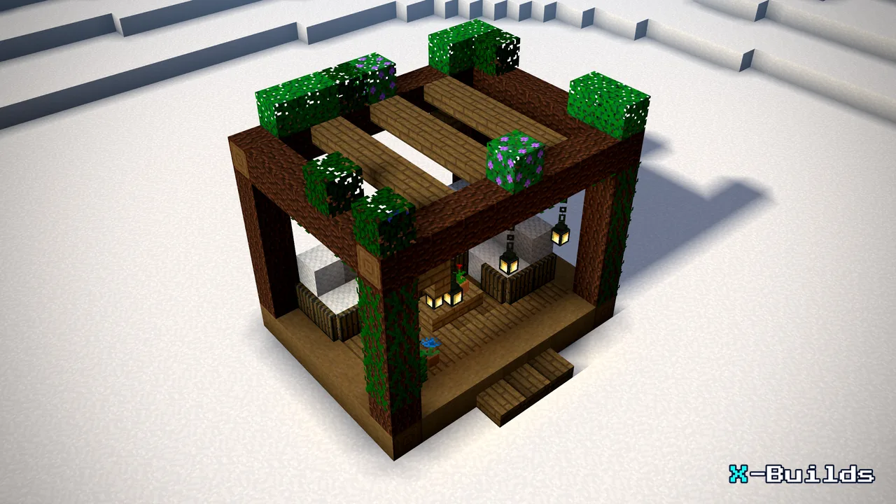 Outdoor Pergola Seating, a Minecraft build