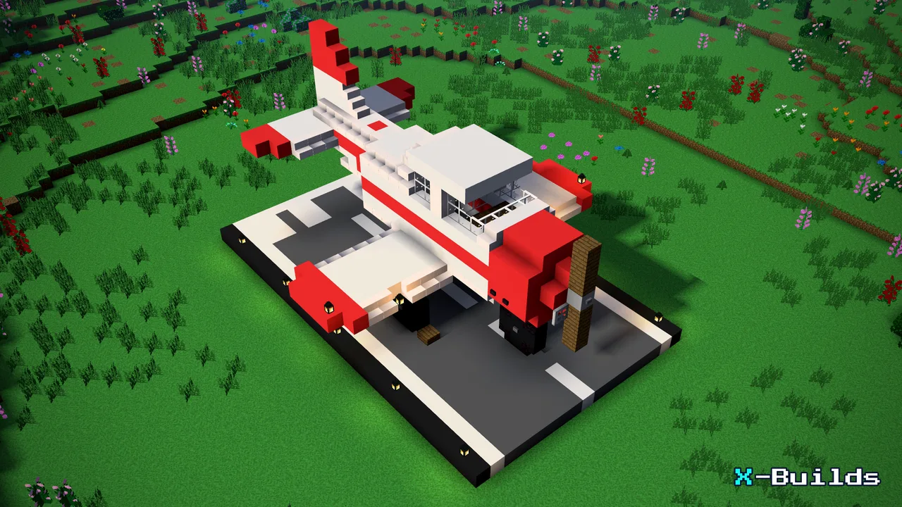 Propeller Airplane, a Minecraft build