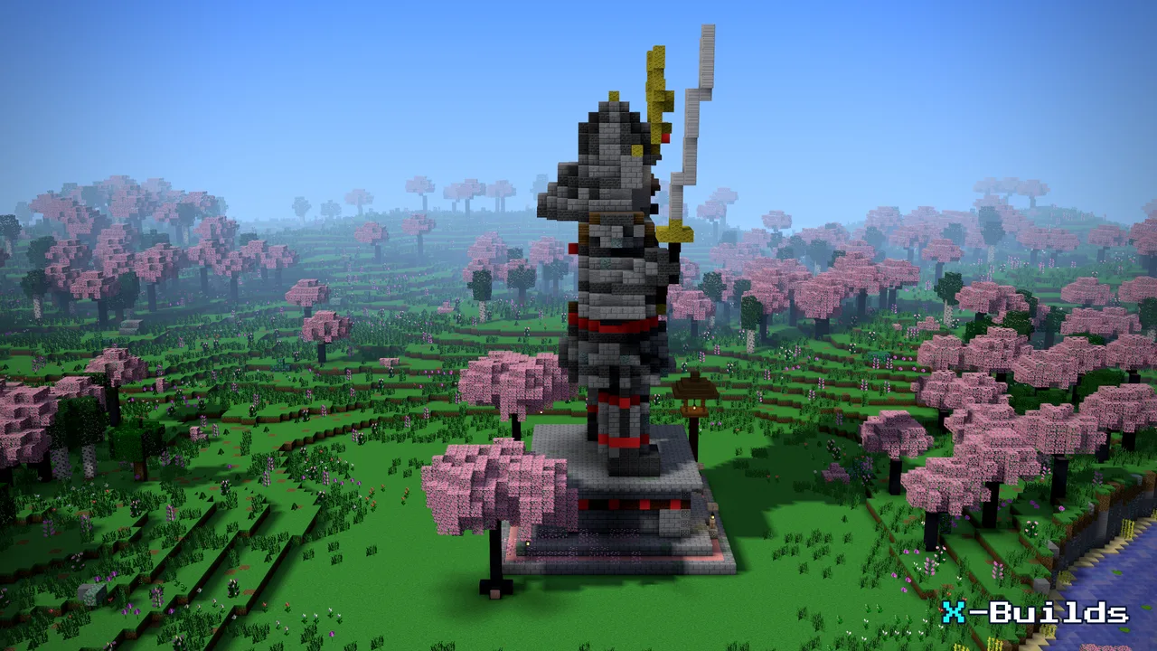 Japanese House In Minecraft Tutorial Minecraft Samurai Statue Tutorial: Materials & Step-by-Step Guide | X ...
