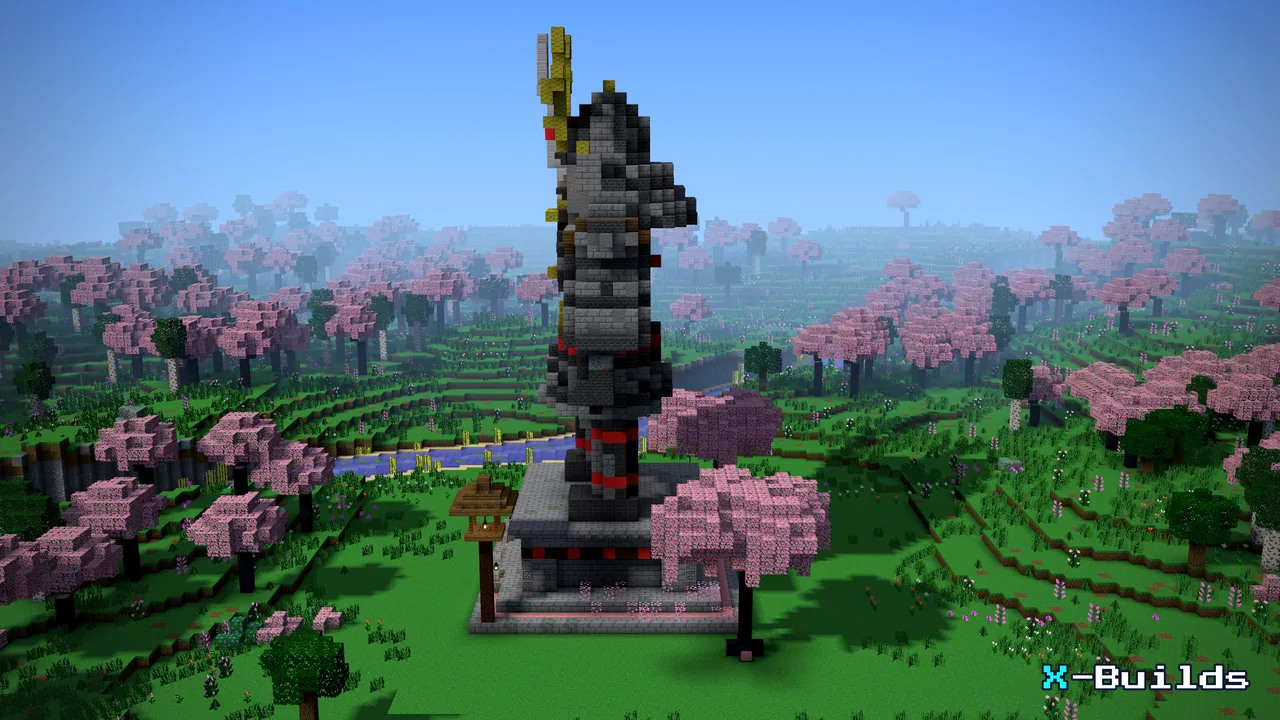 Japanese House In Minecraft Tutorial Minecraft Samurai Statue Tutorial: Materials & Step-by-Step Guide | X ...