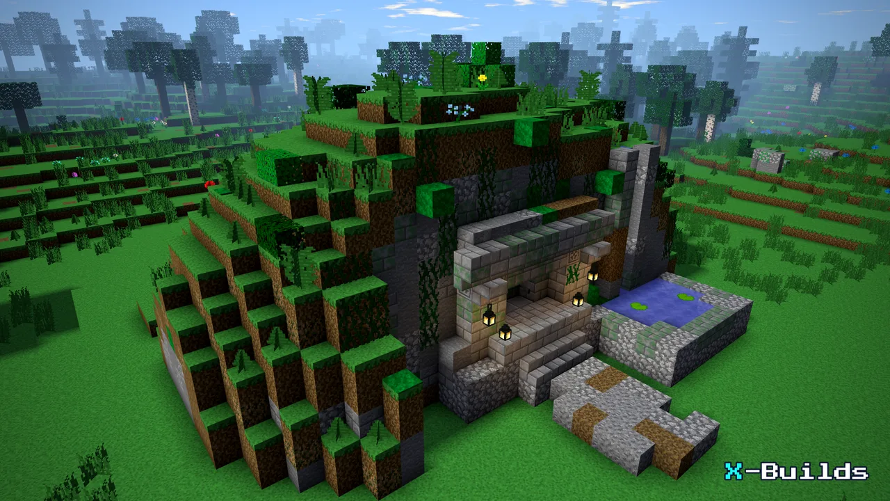Secret Hillside Entrance, a Minecraft build