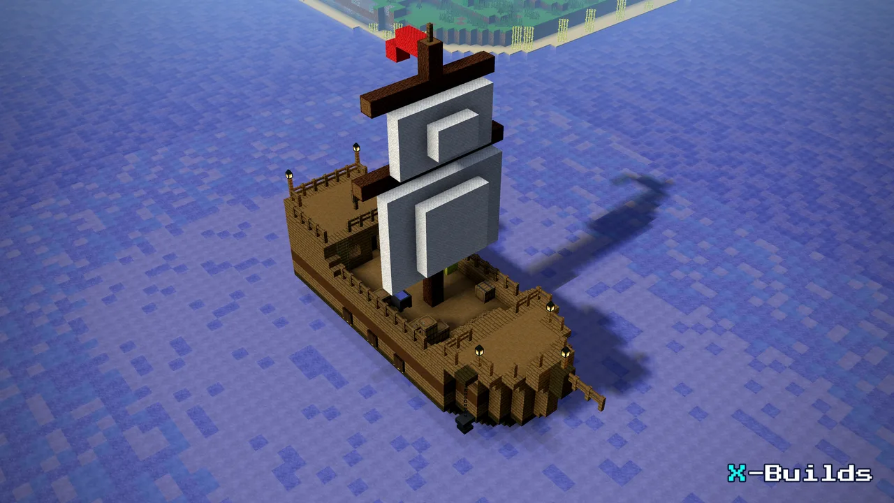 Small Sailing Ship, a Minecraft build
