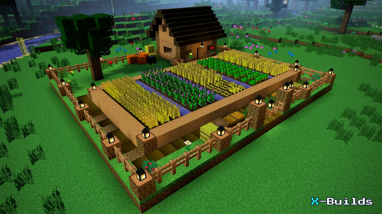 Starter Crop Farm, a Minecraft build