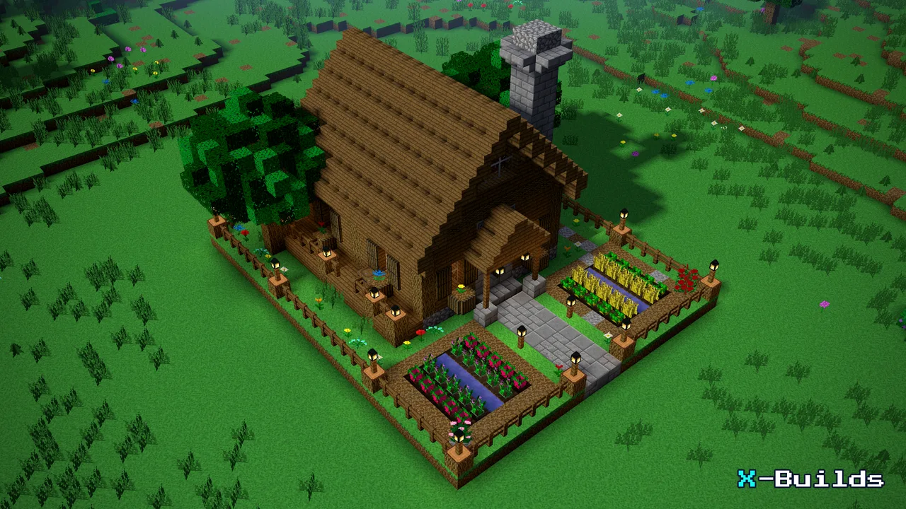 Starter House, a Minecraft build