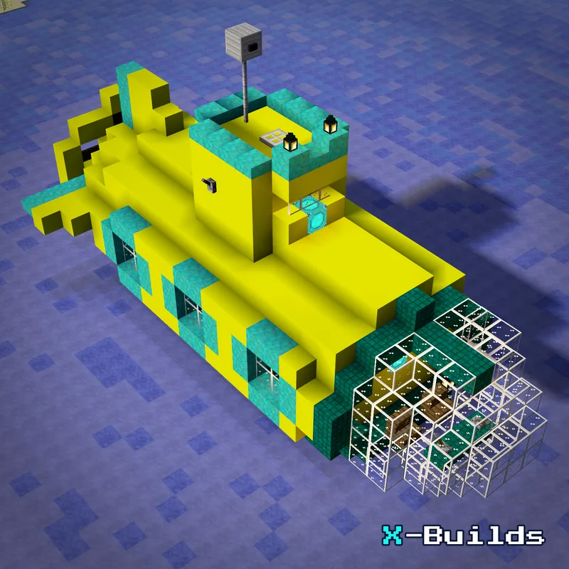 Submarine, a Minecraft vehicle build