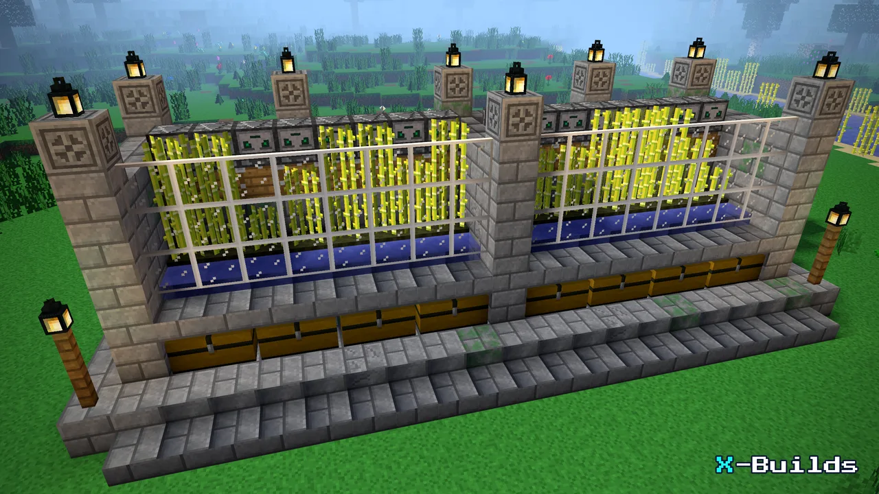 Automatic Sugar Cane Farm, a Minecraft build