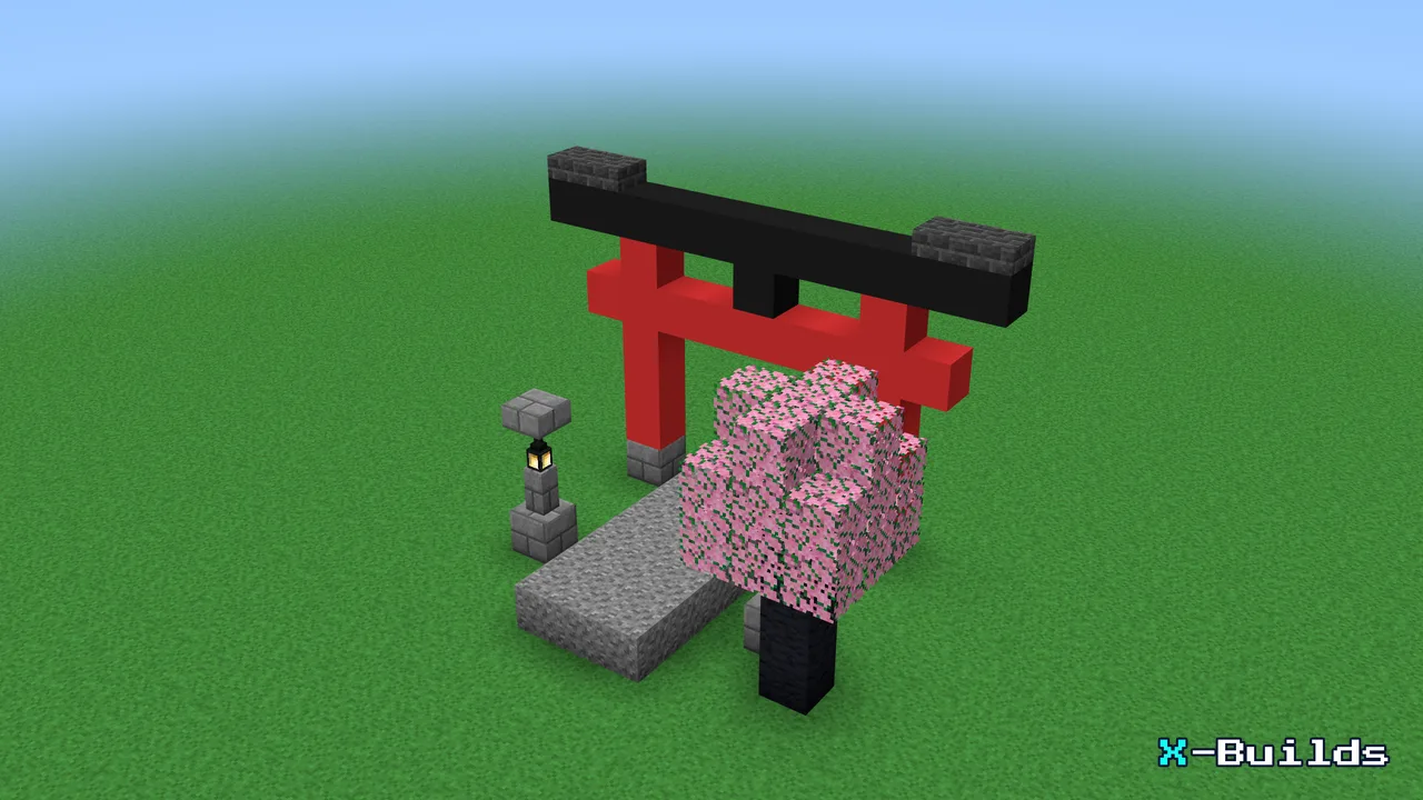 Torii Garden Gate, a Minecraft build