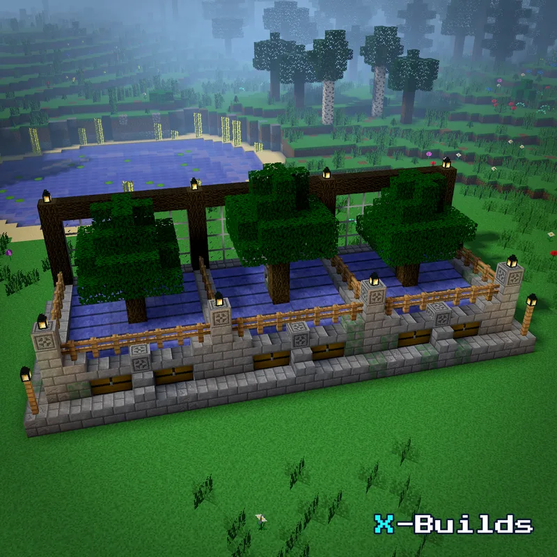Automatic Tree Farm, a Minecraft farm build