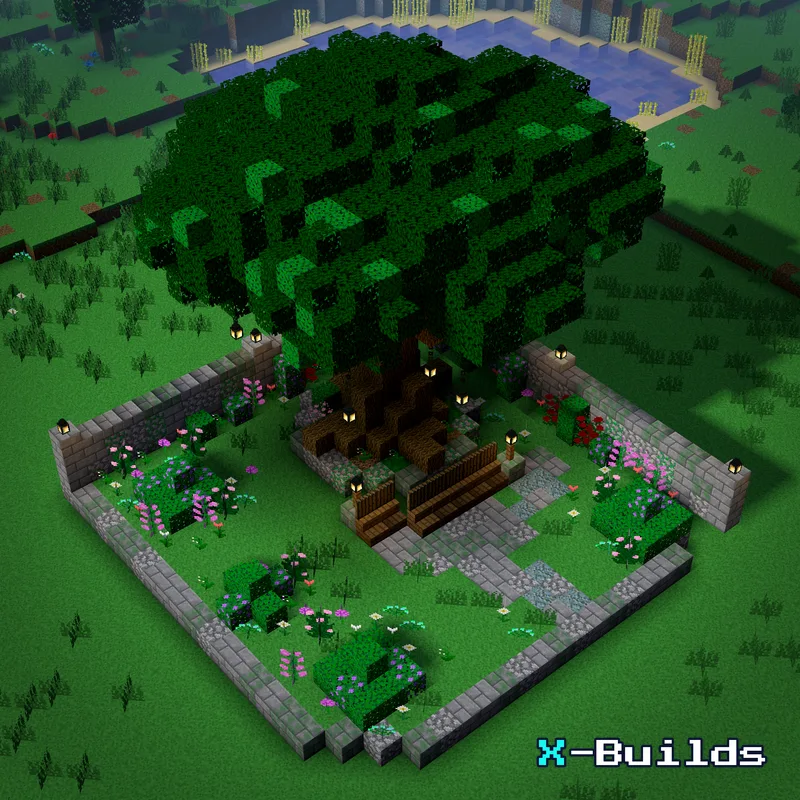 Tree Garden, a Minecraft garden build