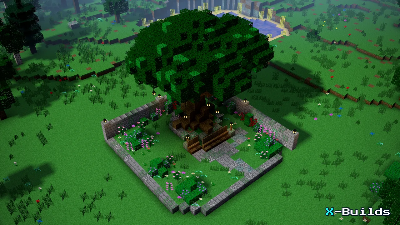 Tree Garden, a Minecraft build