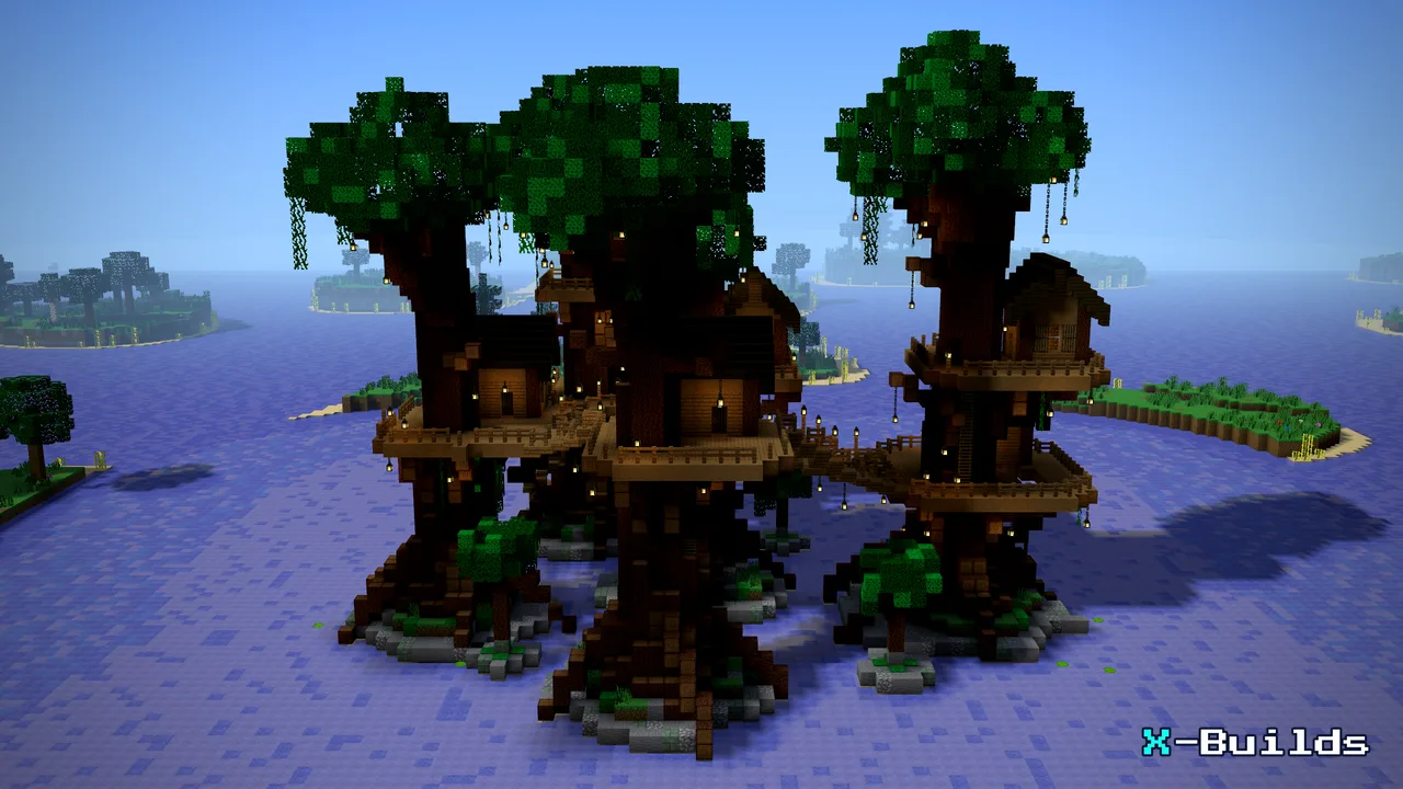 Treehouse Ladders Minecraft Treehouse Village Tutorial: Materials & Step-by-Step Guide ...