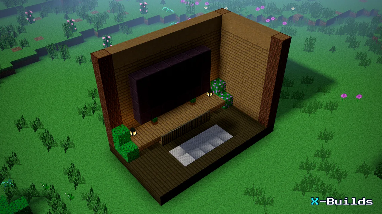 TV Unit, a Minecraft build