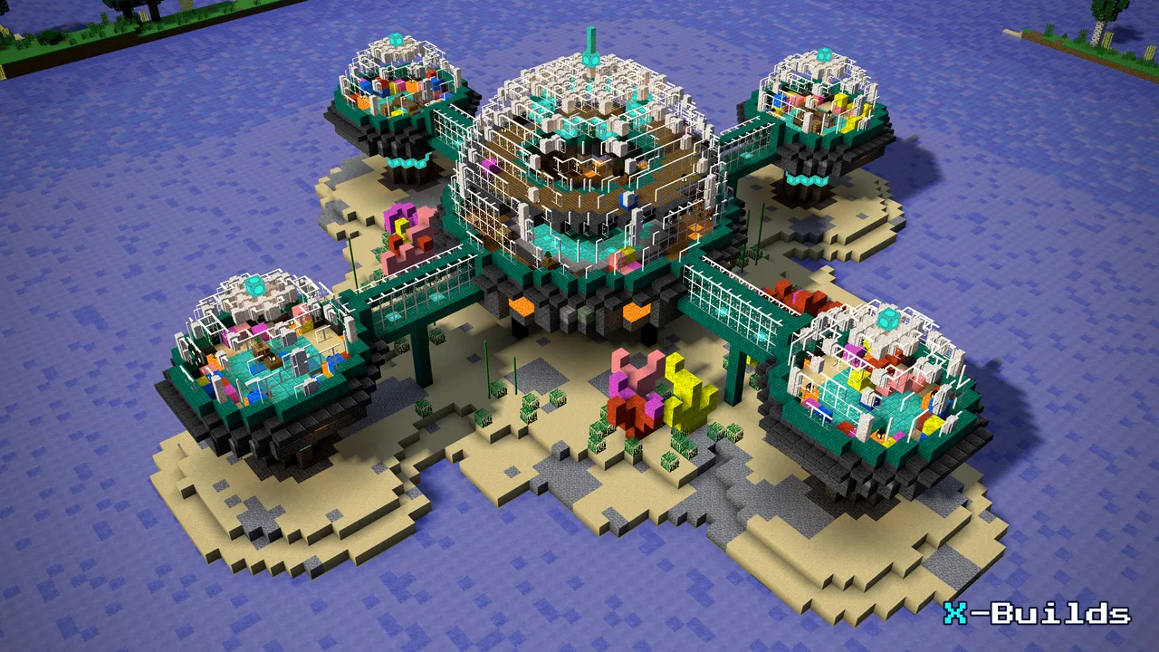 Underwater Dome Base, a Minecraft build