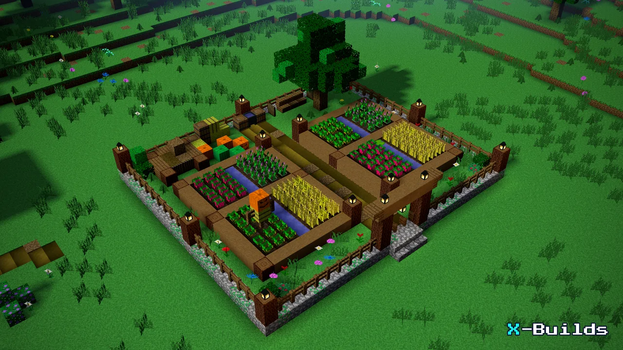 Vegetable Garden, a Minecraft build