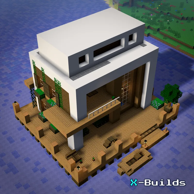 Waterfront House, a Minecraft house build