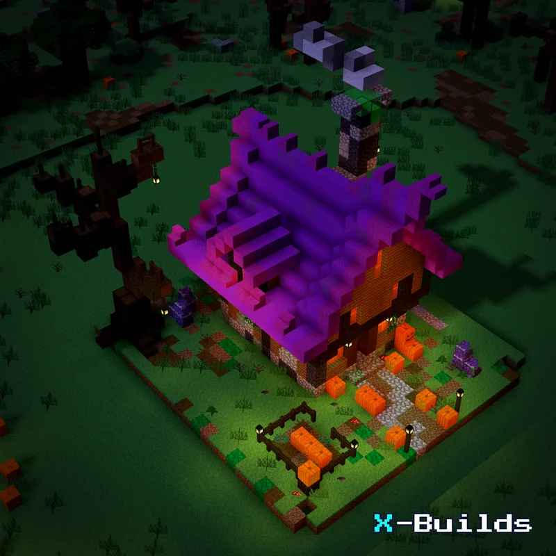 Witch's Cottage, a Minecraft house build