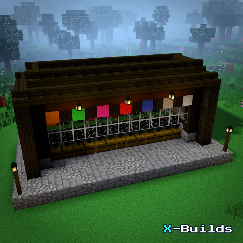 Automatic Wool Farm, a Minecraft farm build